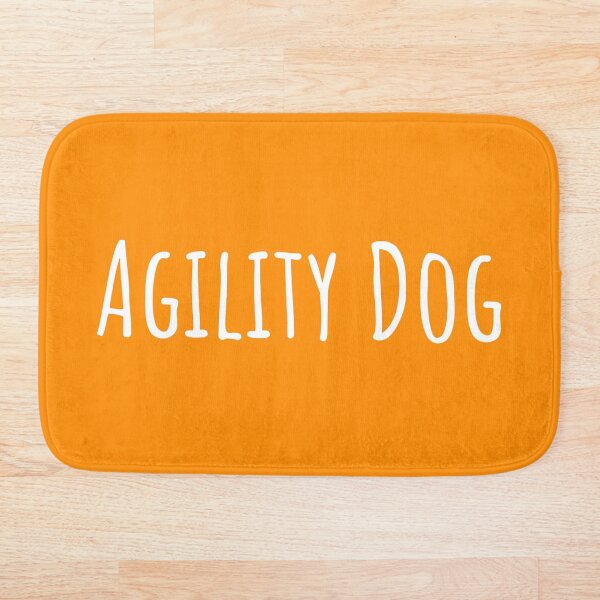 Item preview, Agility dog in English on orange background designed and sold by pascaleagility.