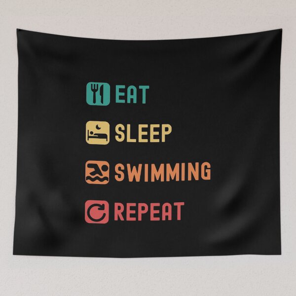 Item preview, Eat, sleep, swimming, repeat designed and sold by Gerald Waters.