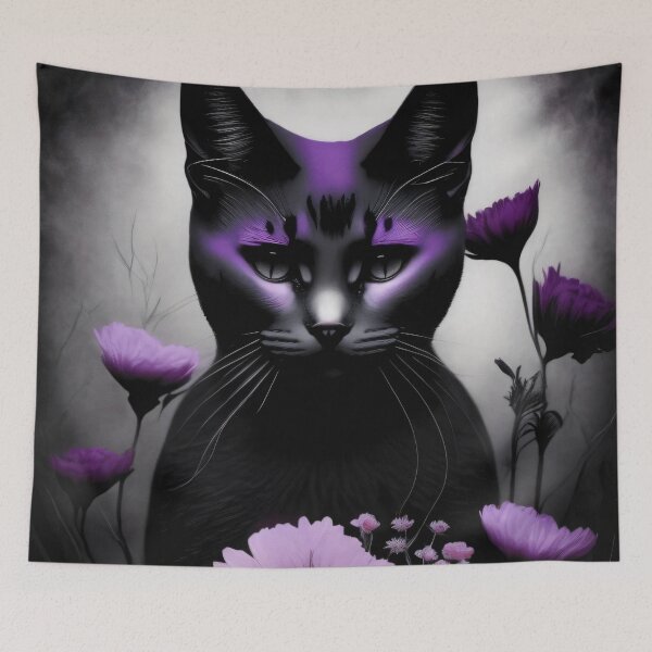 Item preview,  Purple Black Cat by Perceptual Paradox Creations designed and sold by hobbit73.