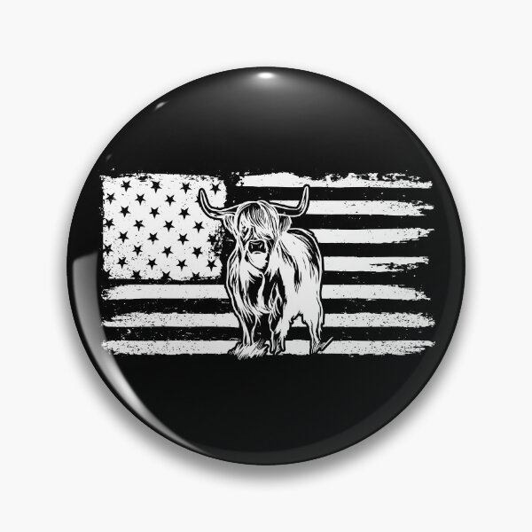 Artikelvorschau, Highland Cow American Flag Patriotic Highland Cow Gear entworfen und verkauft von DynamicDesign.