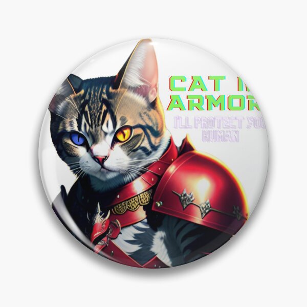 Item preview, gato con armadura designed and sold by Paint U by Krisanee.