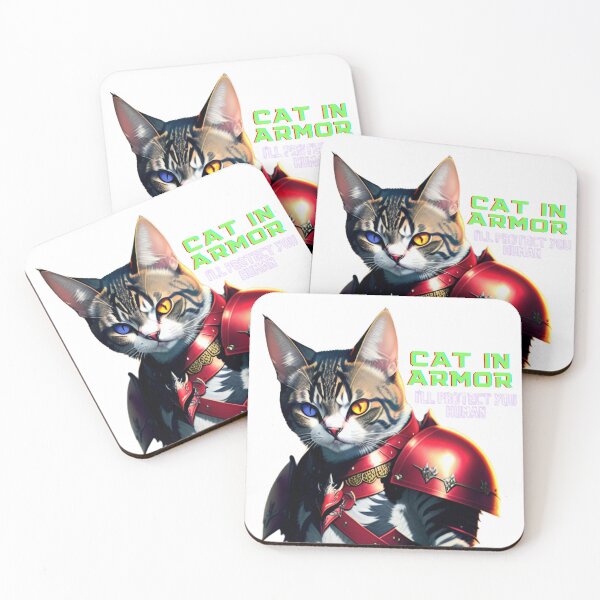 Item preview, Cat in armor designed and sold by Paint U by Krisanee.