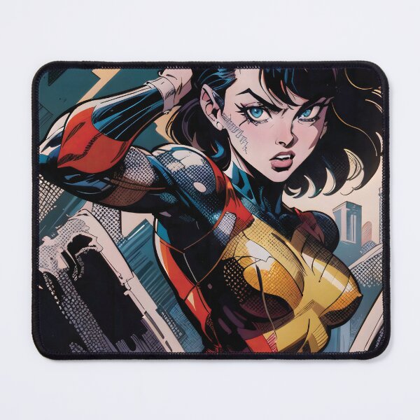 Item preview, Retro Vintage Female Superhero Comic Book Cover designed and sold by ByteyCreatives.