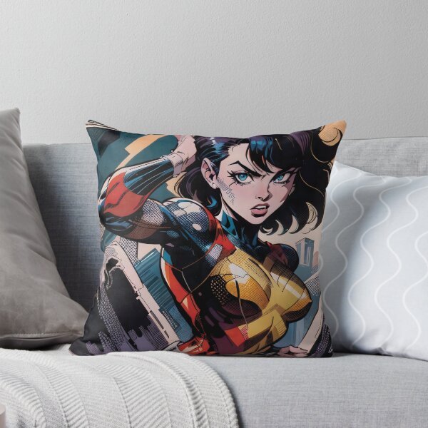 Item preview, Retro Vintage Female Superhero Comic Book Cover designed and sold by ByteyCreatives.