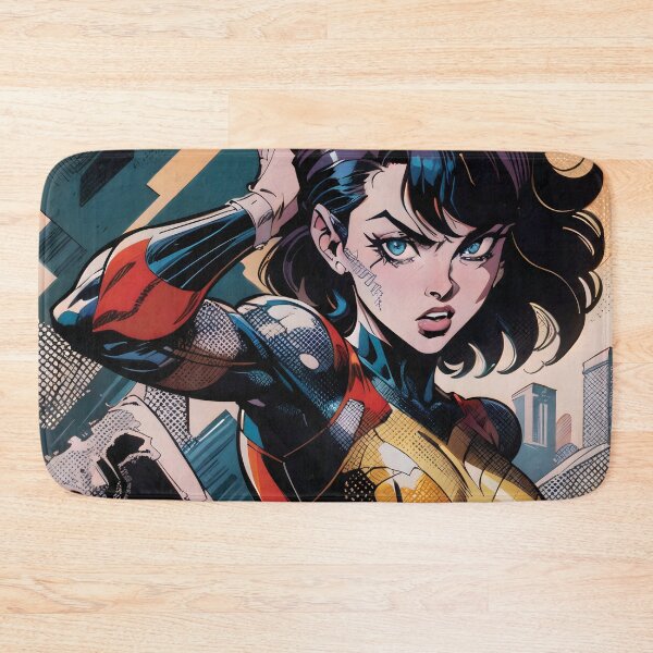 Item preview, Retro Vintage Female Superhero Comic Book Cover designed and sold by ByteyCreatives.