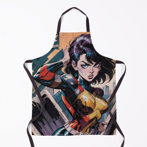 Item preview, Retro Vintage Female Superhero Comic Book Cover designed and sold by ByteyCreatives.