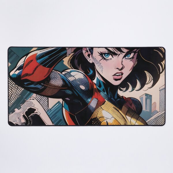 Item preview, Retro Vintage Female Superhero Comic Book Cover designed and sold by ByteyCreatives.