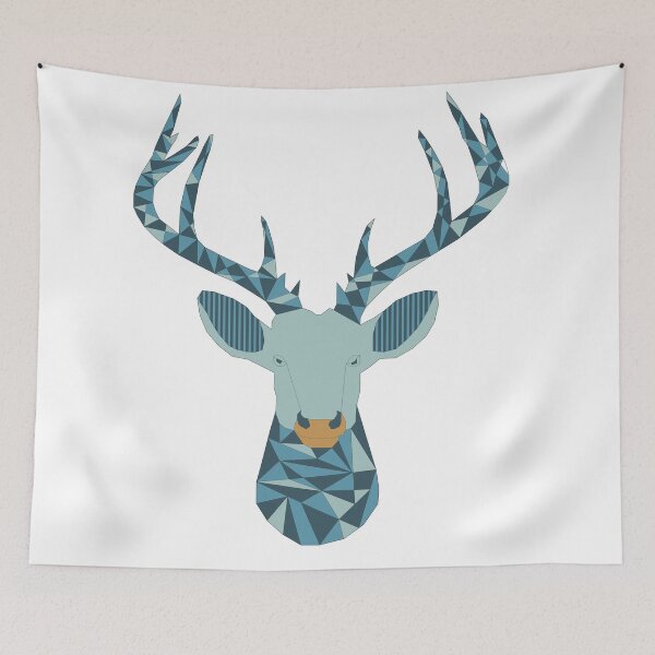 Item preview, Geometric stag head designed and sold by Linziloop.