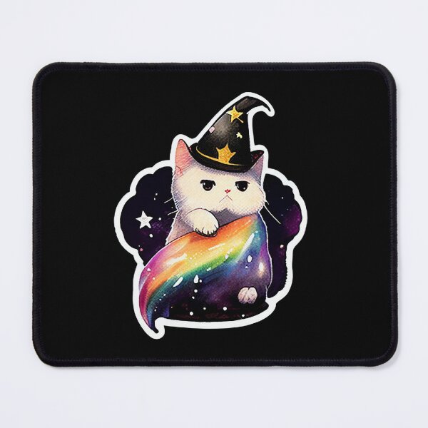 Item preview, Cat Miaw Rainbow Wizard Cartoon #1 designed and sold by FantasySoul.