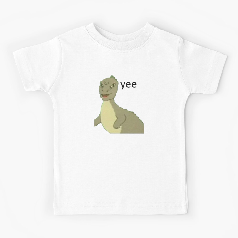 Yee Dinosaur Meme Kids T Shirt By Prodesigner2 Redbubble - dino blue t shirt roblox