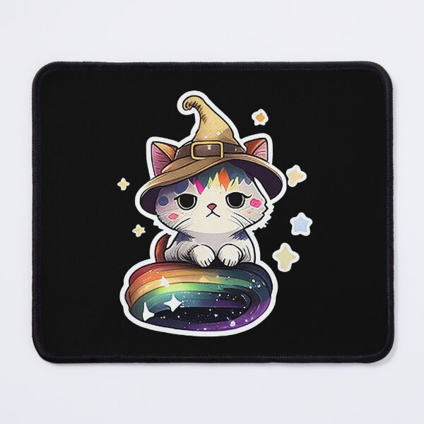 Item preview, Cat Miaw Rainbow Wizard Cartoon #2 designed and sold by FantasySoul.