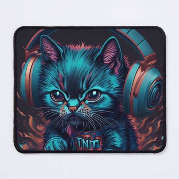 Item preview, Music cat with earphone designed and sold by SurrealAnimals.