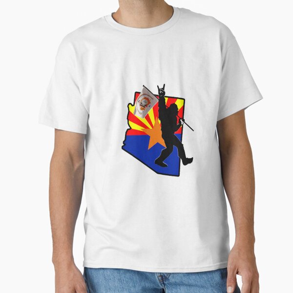 Arizona Friendly Bigfoot with Navajo Nation Flag Classic T-Shirt