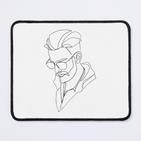 Item preview, Continuous one line drawing of man portrait. Hairstyle.  designed and sold by Ireneart369.