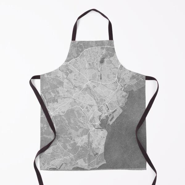 Item preview, Map of Cardiff area (Wales) in gray vintage style designed and sold by blursbyai.