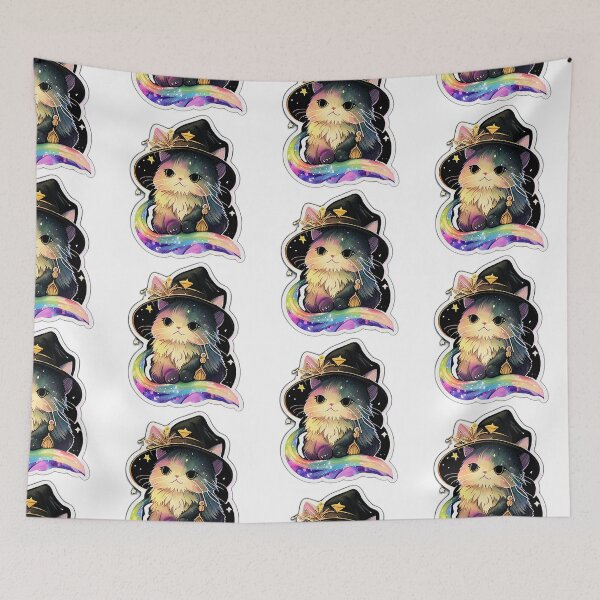 Item preview, Cat Miaw Rainbow Wizard Cartoon #6 designed and sold by FantasySoul.