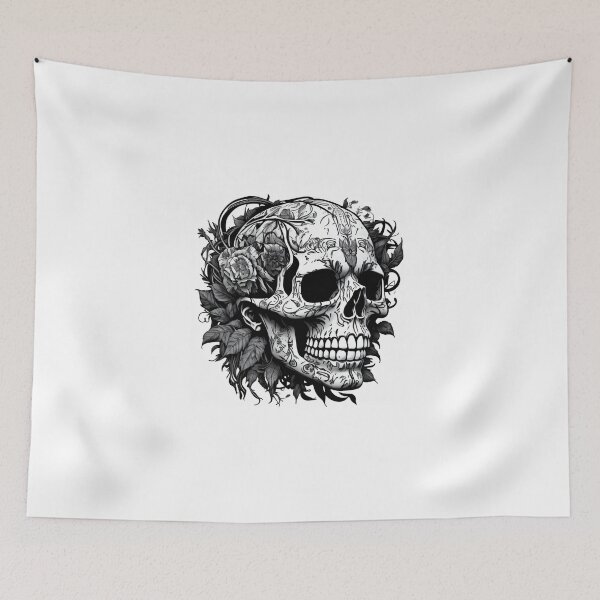 Item preview, #1 Floral skull design designed and sold by shadowartsss.