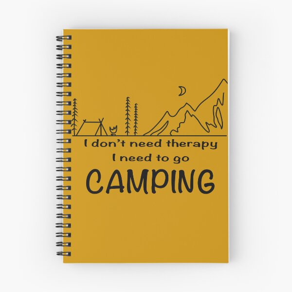 Item preview, Camping therapy mountain adventure quote designed and sold by SoulTrekking.
