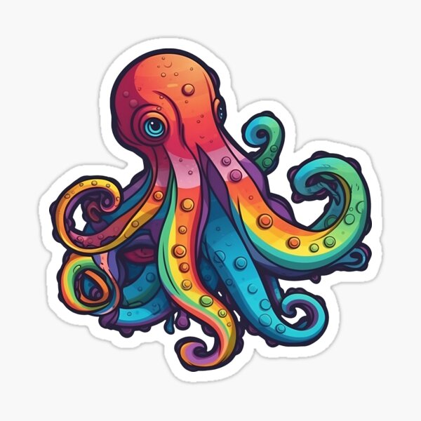 Item preview, Rainbow Octopus Extravaganza designed and sold by RandomForestBot.