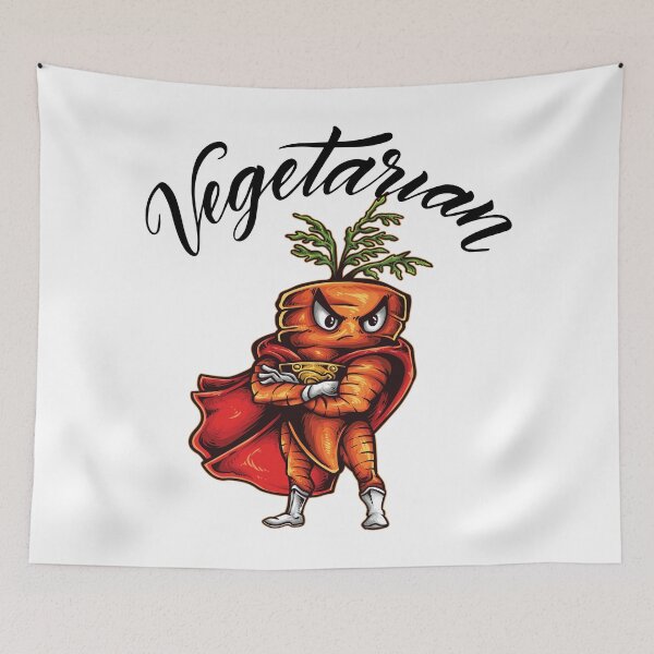 Item preview, Vegetarian Angry Carrot  Foodietoon I Love Vegetables designed and sold by ProjectX23.
