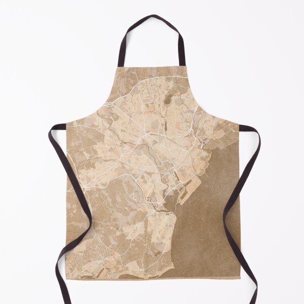 Item preview, Map of Cardiff area (Wales) in sepia vintage style designed and sold by blursbyai.