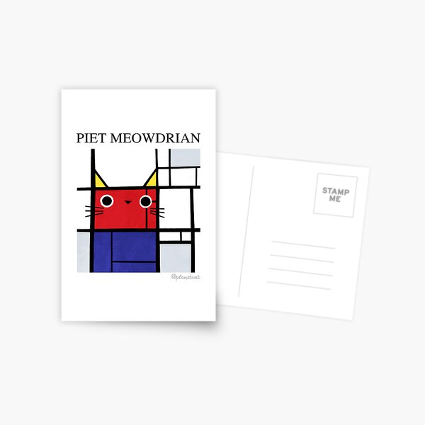 Item preview, Piet Meowdrian Artist Cat designed and sold by PlanetCatArt.