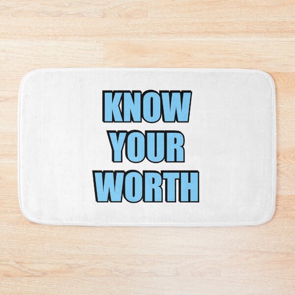 Aperçu de l'œuvre Positive affirmation - Know your worth créée et vendue par Inspirationmotivation.