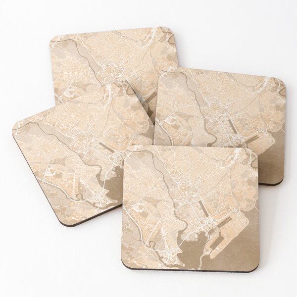 Item preview, Map of Cardiff (Wales) in sepia vintage style designed and sold by blursbyai.