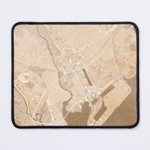 Item preview, Map of Cardiff (Wales) in sepia vintage style designed and sold by blursbyai.