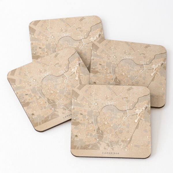 Item preview, Map of Cambridge (England) in sepia vintage style designed and sold by blursbyai.