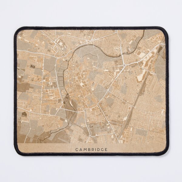 Item preview, Map of Cambridge (England) in sepia vintage style designed and sold by blursbyai.