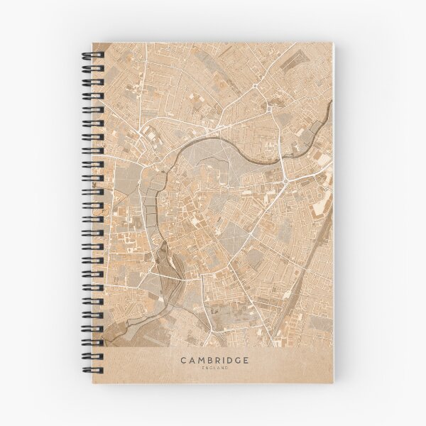 Item preview, Map of Cambridge (England) in sepia vintage style designed and sold by blursbyai.
