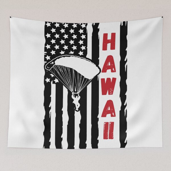 Item preview, Skydiving in Hawaii USA - Vintage Paragliding Parachuting Logo designed and sold by Vintage-TM.