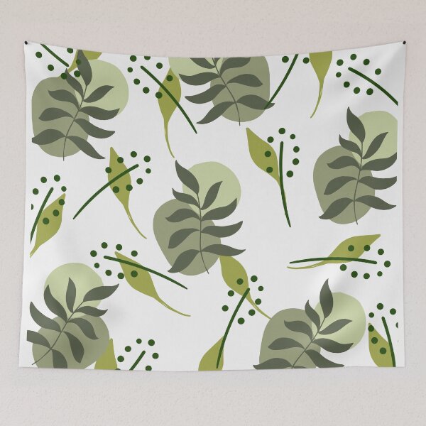 Item preview, Biophilic leaf pattern duvet cover designed and sold by EmpiredesignCA.