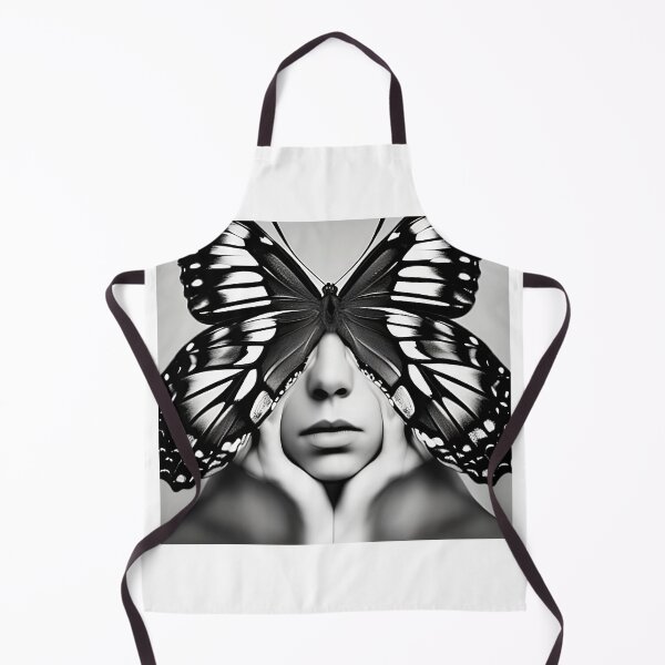 Item preview, portrait of a woman with butterfly face designed and sold by JuliVogel.