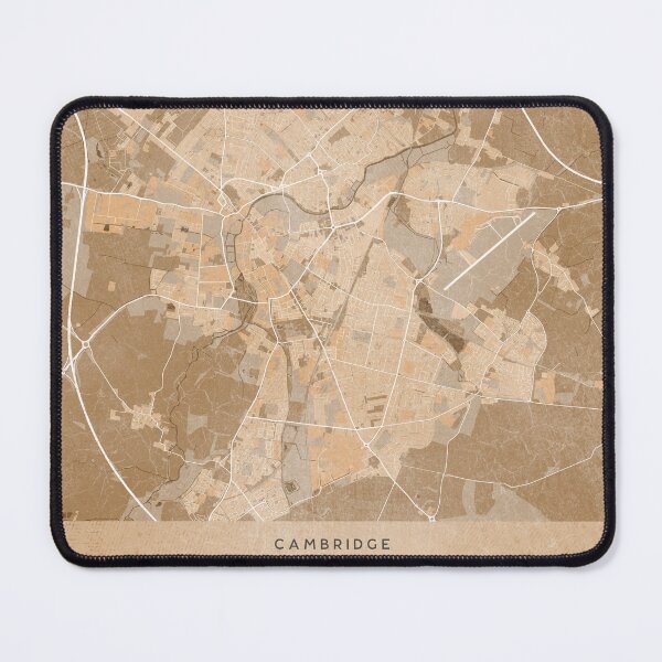 Item preview, Map of Cambridge (England) in sepia vintage style designed and sold by blursbyai.