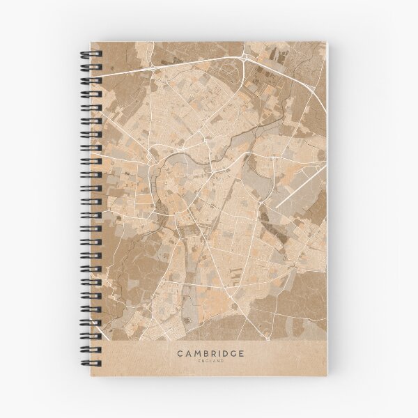 Item preview, Map of Cambridge (England) in sepia vintage style designed and sold by blursbyai.