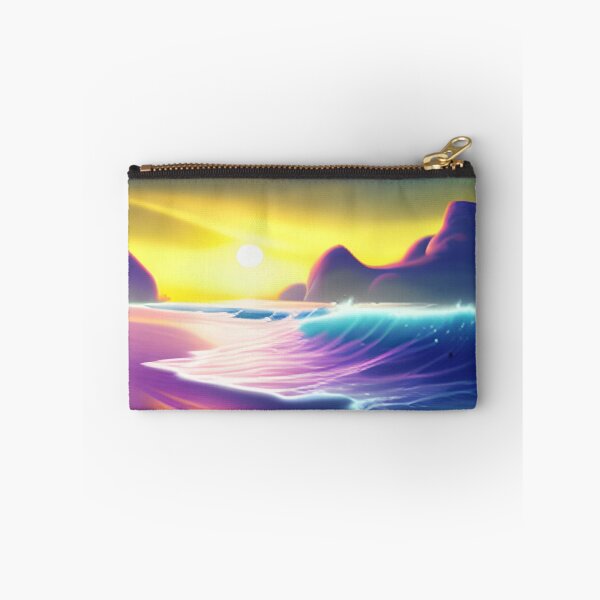 Item preview,  Beach Sunset Fantasy in Cartoon Style with a Pink Paradise Mountain designed and sold by stylishdzign.