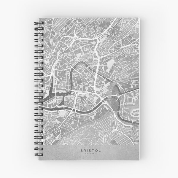 Item preview, Map of Bristol downtown (England) in sepia vintage style designed and sold by blursbyai.
