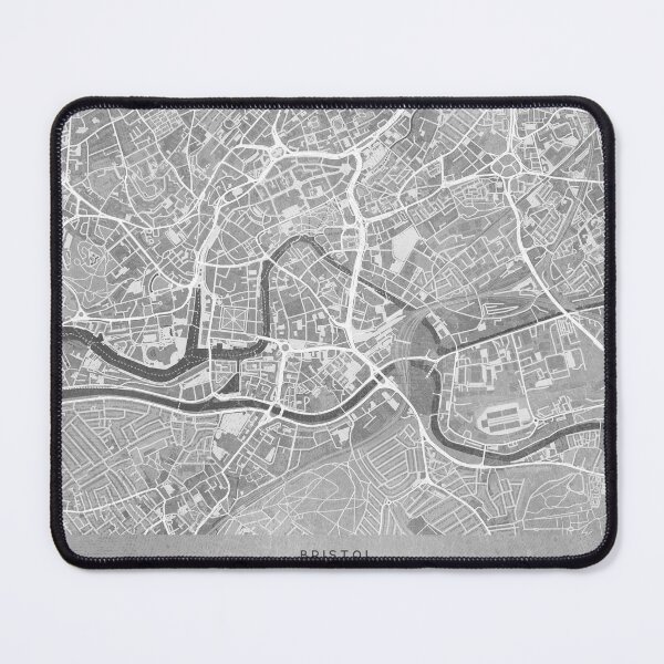 Item preview, Map of Bristol downtown (England) in sepia vintage style designed and sold by blursbyai.
