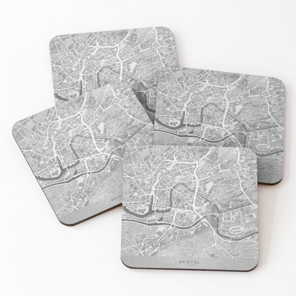 Item preview, Map of Bristol downtown (England) in sepia vintage style designed and sold by blursbyai.