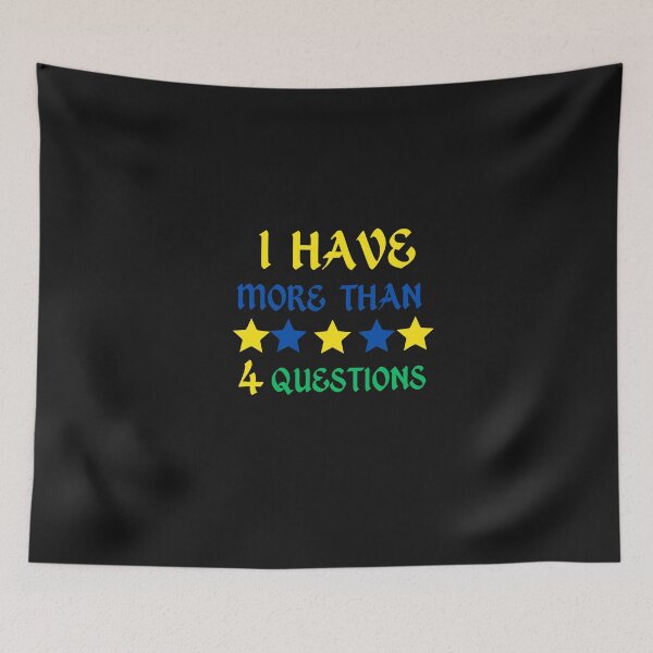 Item preview,  I Have More Than Four Questions Vintage Passover Seder designed and sold by Aleena  the princess.