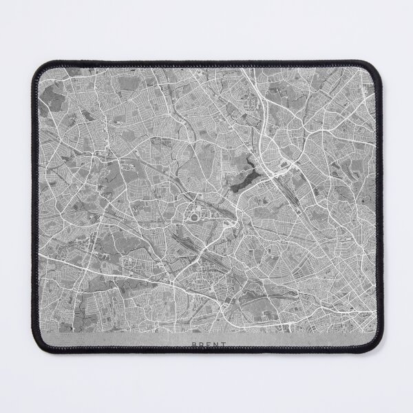 Item preview, Map of Brent (England) in sepia vintage style designed and sold by blursbyai.