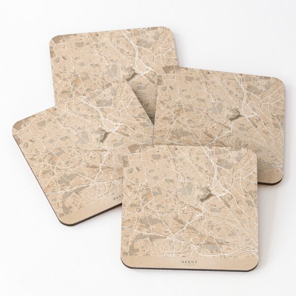 Item preview, Map of Brent (England) in sepia vintage style designed and sold by blursbyai.