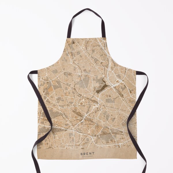 Item preview, Map of Brent (England) in sepia vintage style designed and sold by blursbyai.