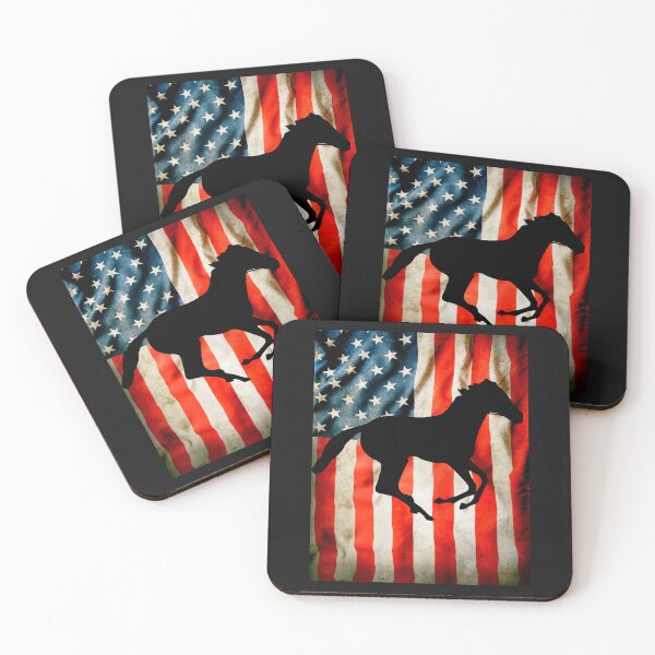 Item preview, American flag and horse riding lovers designed and sold by erozzz.