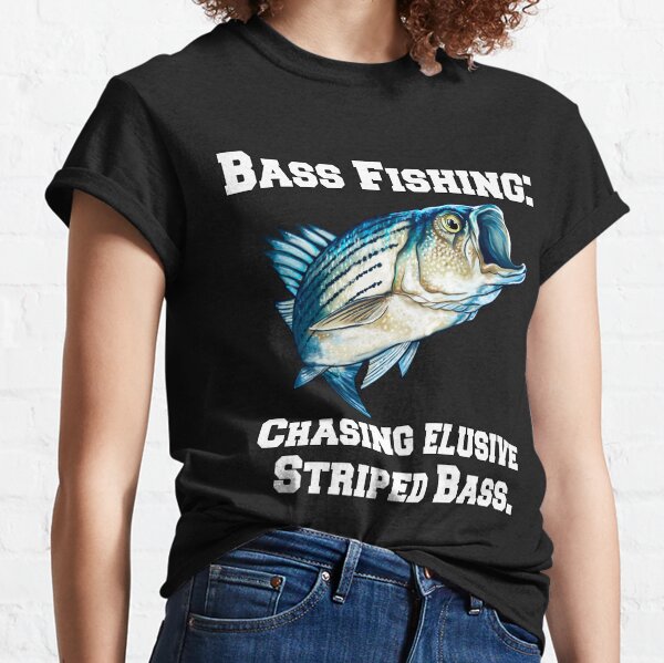 Striped Bass Fishing Long Sleeve T-Shirts for Sale
