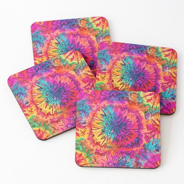 Artikelvorschau, Tie-Dye Blumen entworfen und verkauft von Hashola Designs.