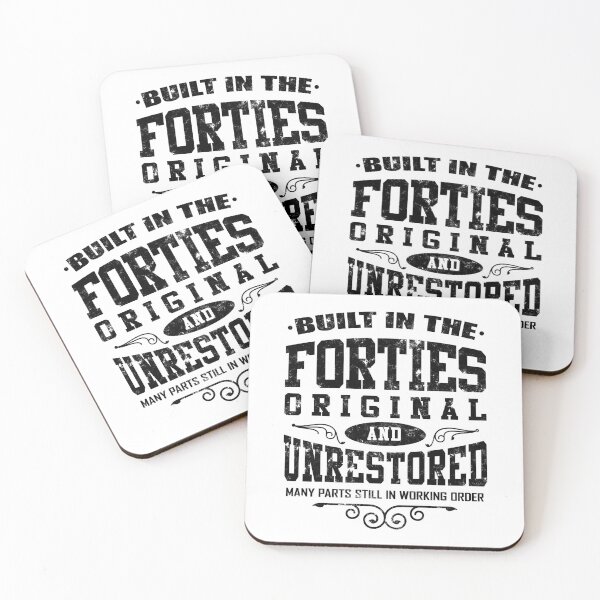 Item preview, Built In the Forties Original Best Funny Birthday Saying Quote Gift Idea designed and sold by Thinline Fire Police EMS.