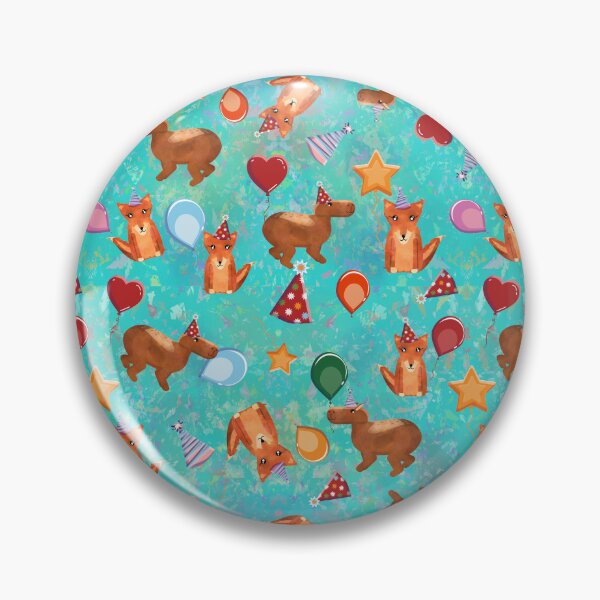 Item preview, Woodland Party Friends - Fox and Capybara Watercolor designed and sold by miauruna.